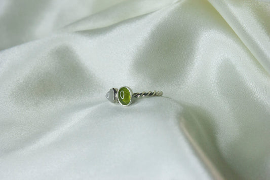 Toi et Moi- Vesuvianite & Moonstone Ring