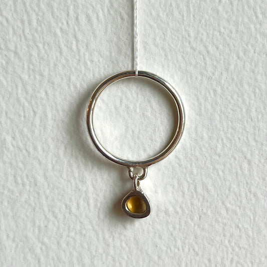 Charm Stacking Ring- Citrine