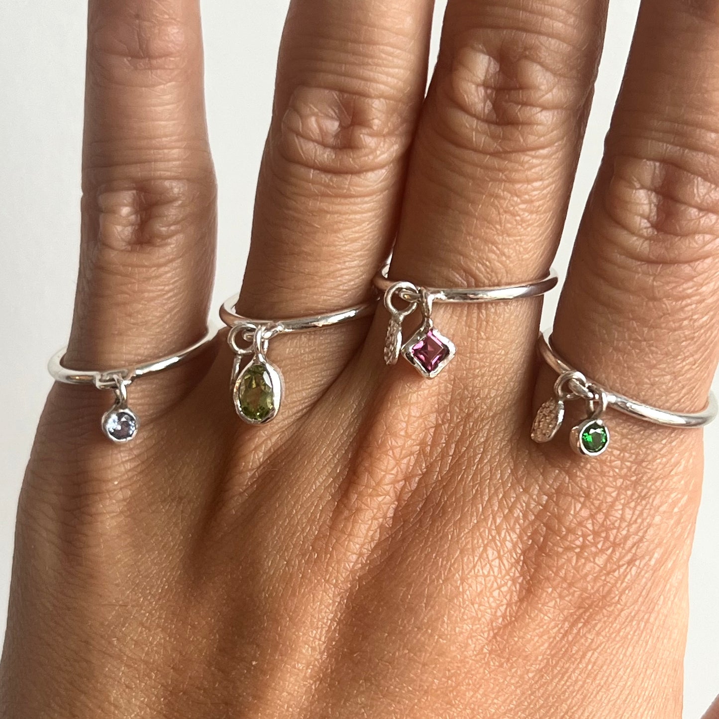 Charm Stacking Ring- Tourmaline