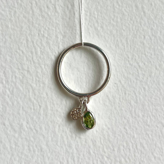 Charm Stacking Ring- Peridot