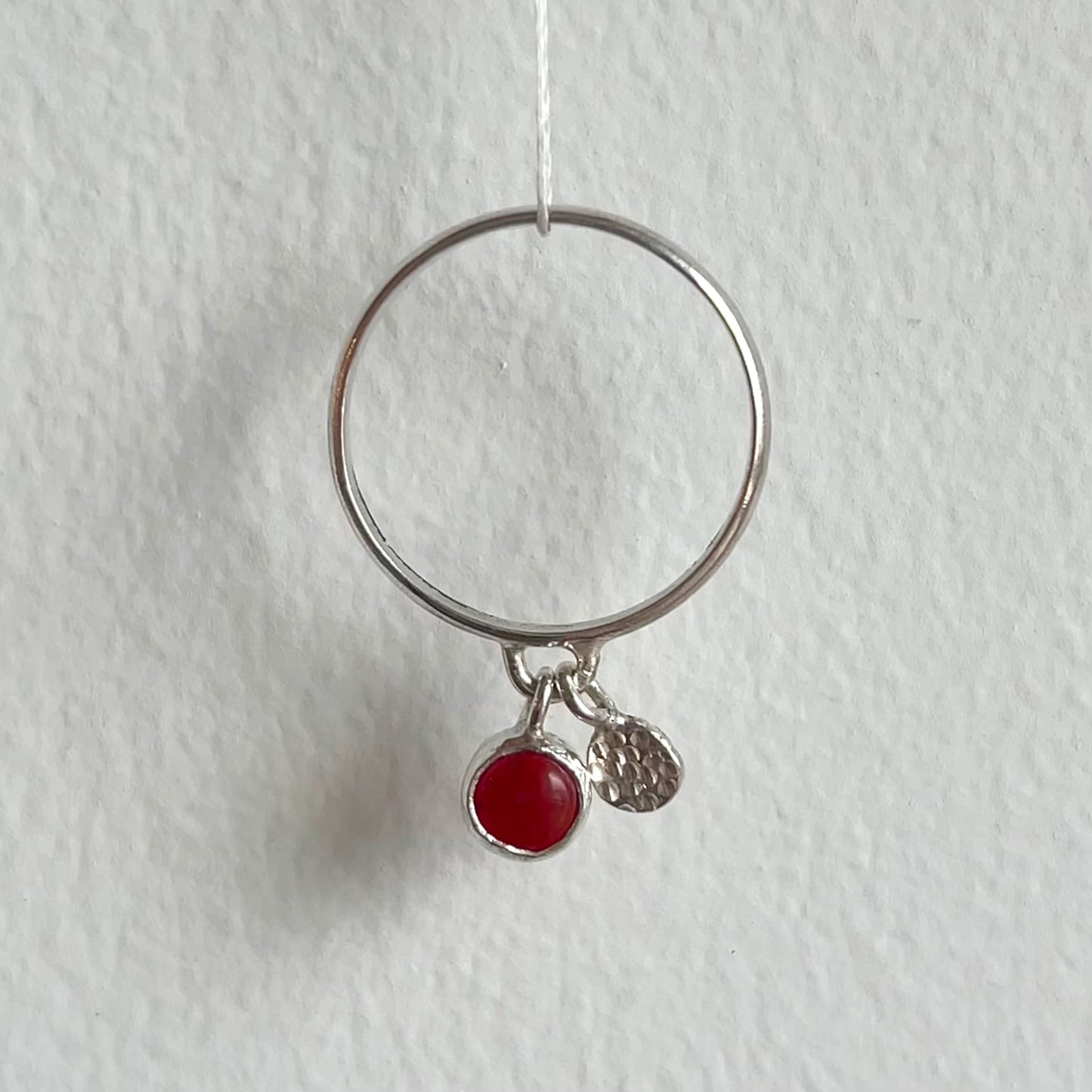Charm Stacking Ring- Carnelian
