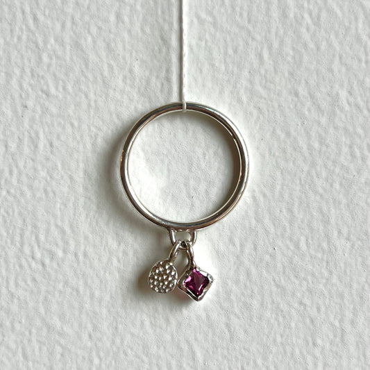 Charm Stacking Ring- Tourmaline