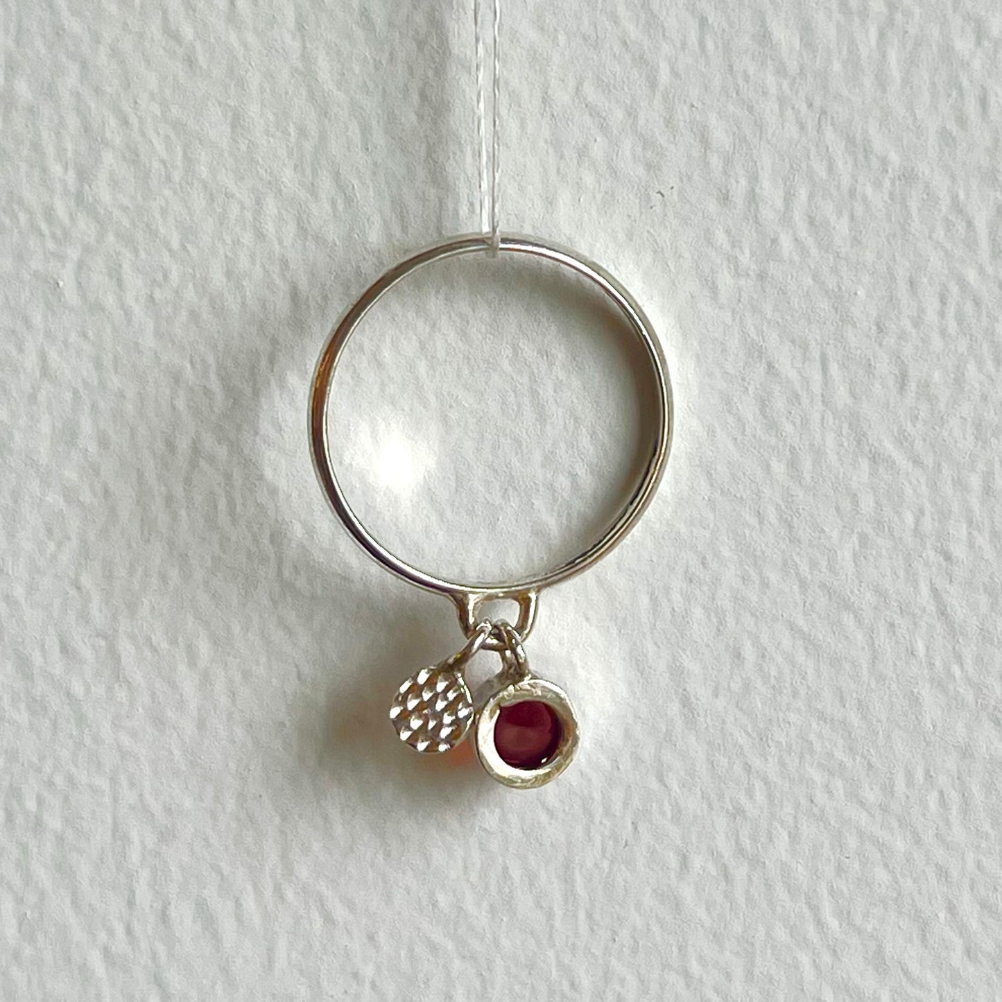 Charm Stacking Ring- Carnelian