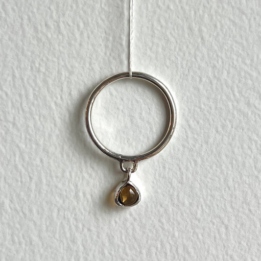 Charm Stacking Ring- Citrine
