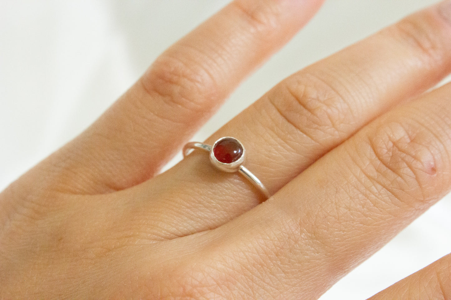 Gemstone Stacking Ring- Carnelian