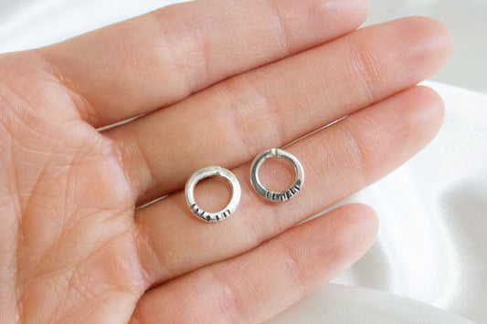 Textured Circle Stud
