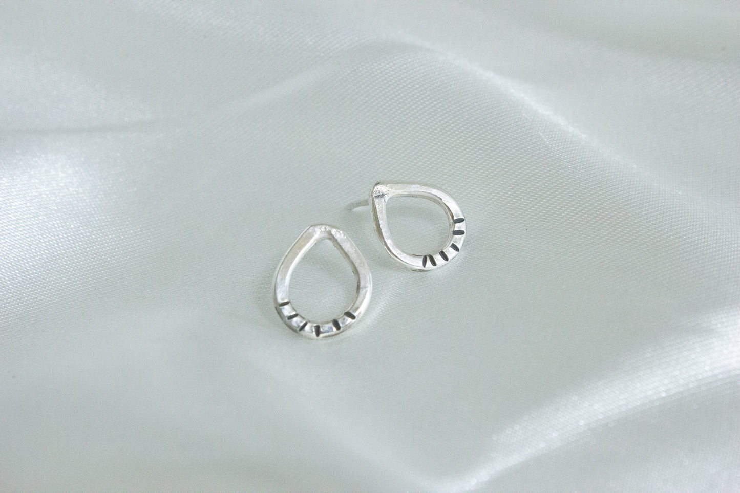Textured Teardrop Stud