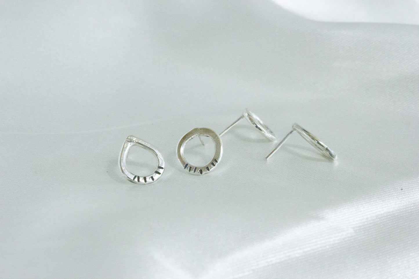 Textured Circle Stud