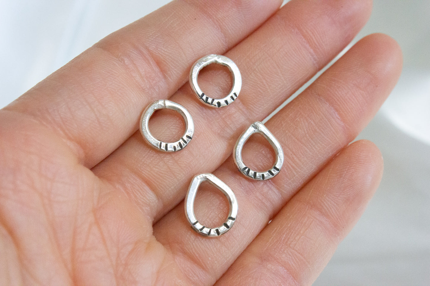 Textured Circle Stud