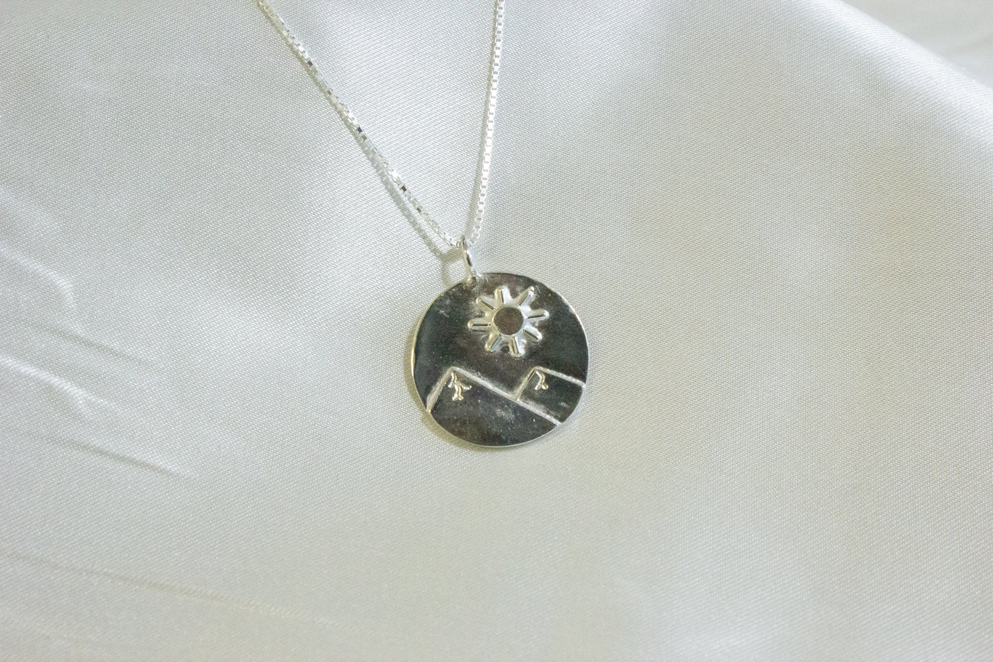 Mountain Scene Medallion Necklace