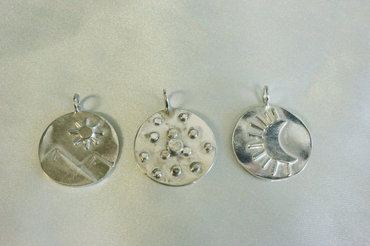 Sun & Moon Motif Medallion Necklace